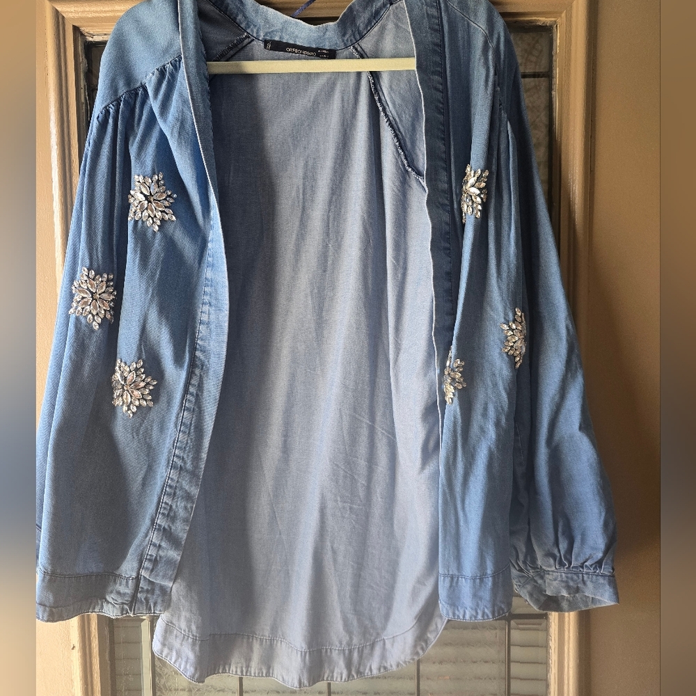 One-of-a-Kind Embellished Denim Jacket ✨